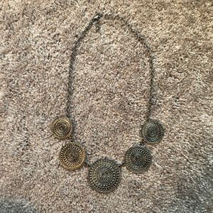 Short silver reversible necklace